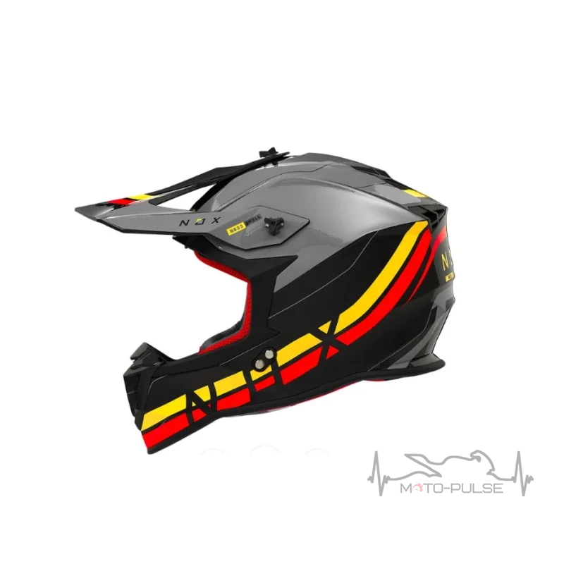 Мотошолом NOX N633 Airshock Matte Green/Gold (XL)