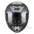 Мотошлем MT Thunder 4 R SV Сanvas C5 матовый серый/красный (S)
