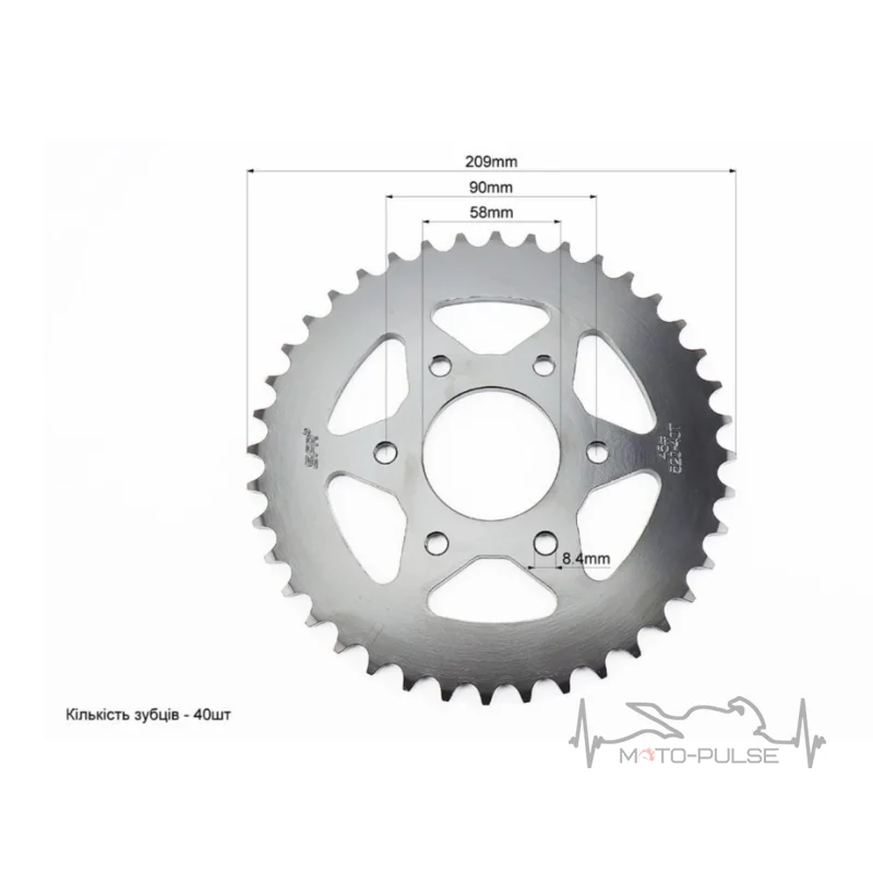 Зірка задня 520*40 d=58 90mm Bajaj Pulsar NS200 JL131228