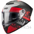 Мотошлем MT Thunder 4 SV Wawes B5 матовый красный/серый (L)