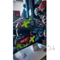 Мотошлем MT Braker SV Crazy Teddy B7 синий/желтый (L)