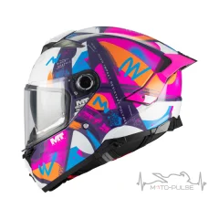 Мотошлем MT Thunder 4 R SV Pipen C8 белый/розовый (S)