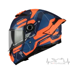 Мотошолом MT Thunder 4 SV Lumex C24 матовий помаранчевий/синій (L)