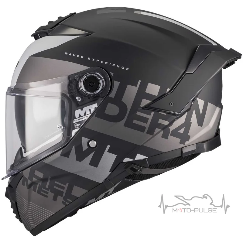 Мотошлем MT Thunder 4 SV Wawes B2 матовый серый S