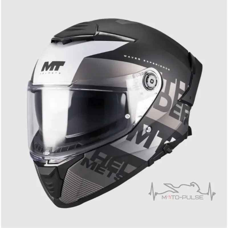 Мотошлем MT Thunder 4 SV Wawes B2 матовый серый (M)
