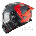Мотошлем MT Thunder 4 R SV Сanvas C5 матовый серый/красный (S)