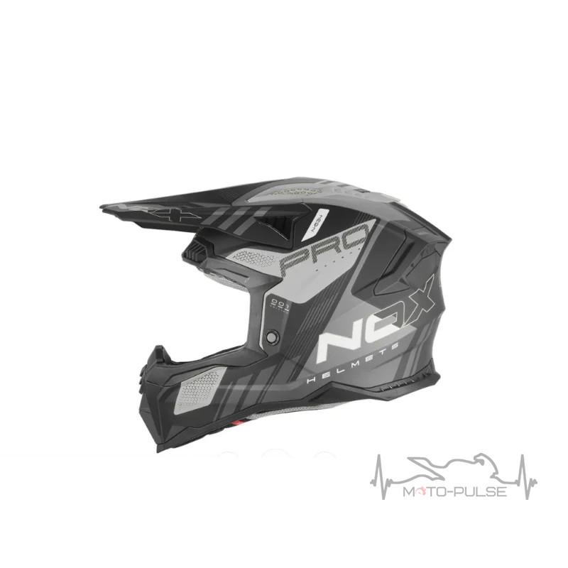 Мотошлем NOX N634 Storm матовый серый/черный (M)