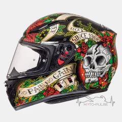  Мотошлем MT Revenge Scull&amp;Rose Red/Black(  XXL )