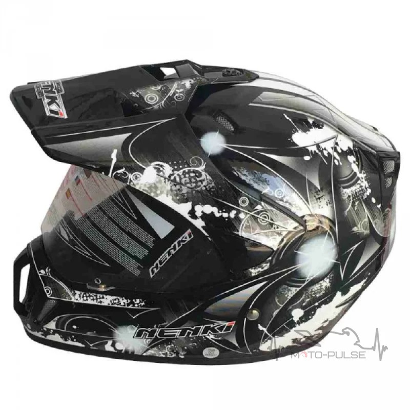 Мотошлем Dual-sport Nenki MX-310 BLACK WHITE L