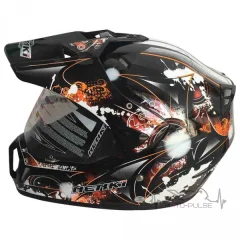 Мотошлем Dual-sport Nenki MX-310 BLACK ORANGE L