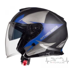 Мотошлем Открытый MT Jet Thunder 3 SV Wing Black/Grey/Blue ( Размер:L )