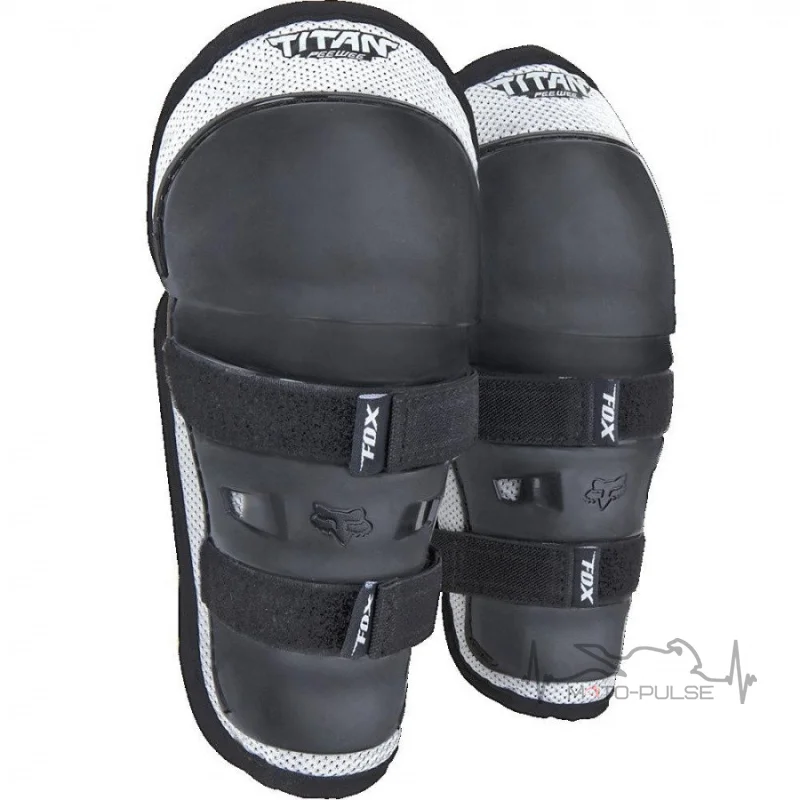Детские наколенники FOX PeeWee Titan Knee/Shin [Black/Silver]