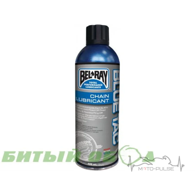 Смазка цепи BEL-RAY BLUE TAC CHAIN LUBE Road (400 ml)