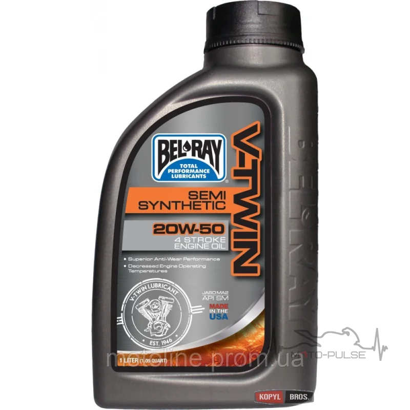 Моторное масло Bel-Ray V-TWIN SEMI-SYNTHETIC 20w50 4T [4л]
