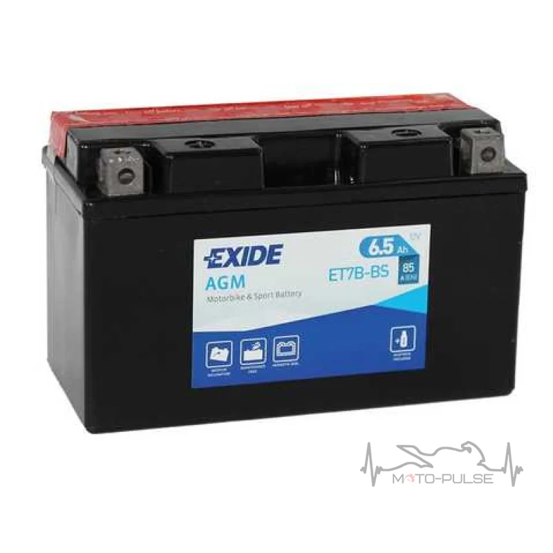 Аккумулятор 6.5А EXIDE ET7B-BS = YTX7B-BS 150*65*93