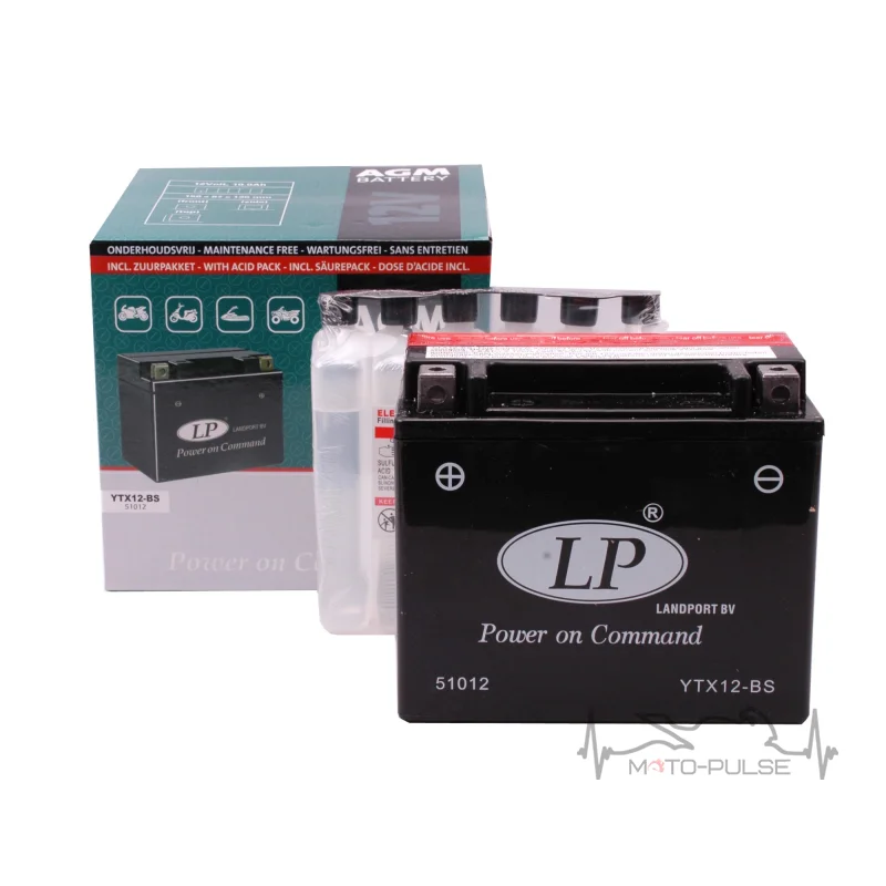 Аккумулятор 10A Landport YTX12-BS 150*87*130