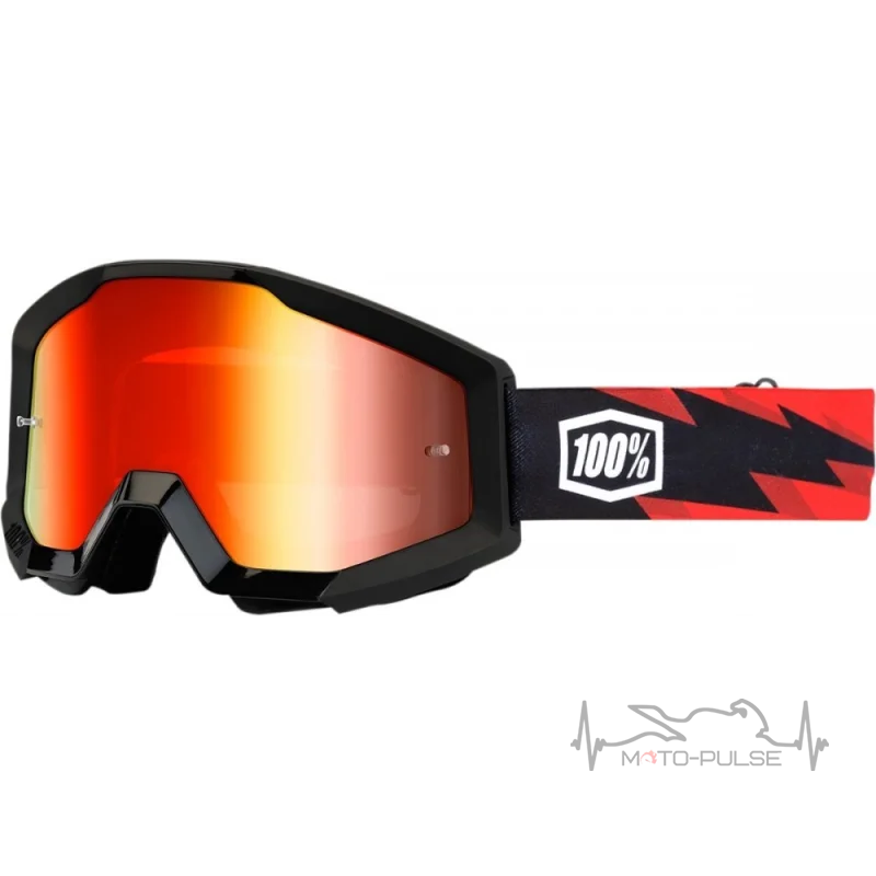 Очки кроссовые 100% STRATA Goggle Slash - Mirror dark Lens