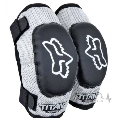 Детские налокотники FOX PeeWee Titan Elbow Guard [Black/Silver] (L)