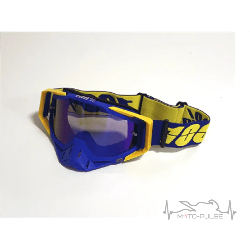 Очки кроссовые 100% Replica Blue-Yellow Blue Lens