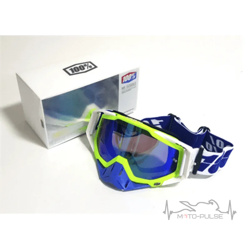 Очки кроссовые 100% Replica Green Blue Lens