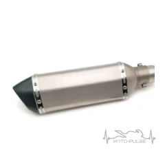 Прямоток 370*105mm (нержавейка, три-овал, серебро,#1)