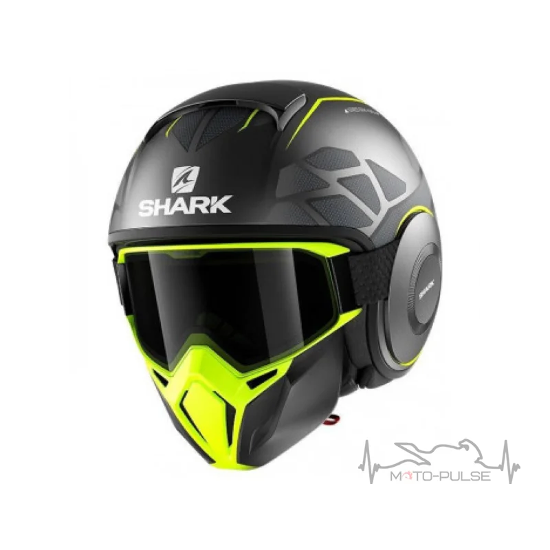 Мотошлем Shark STREET DRAK HUROK mat antr\black\yellow (XL)