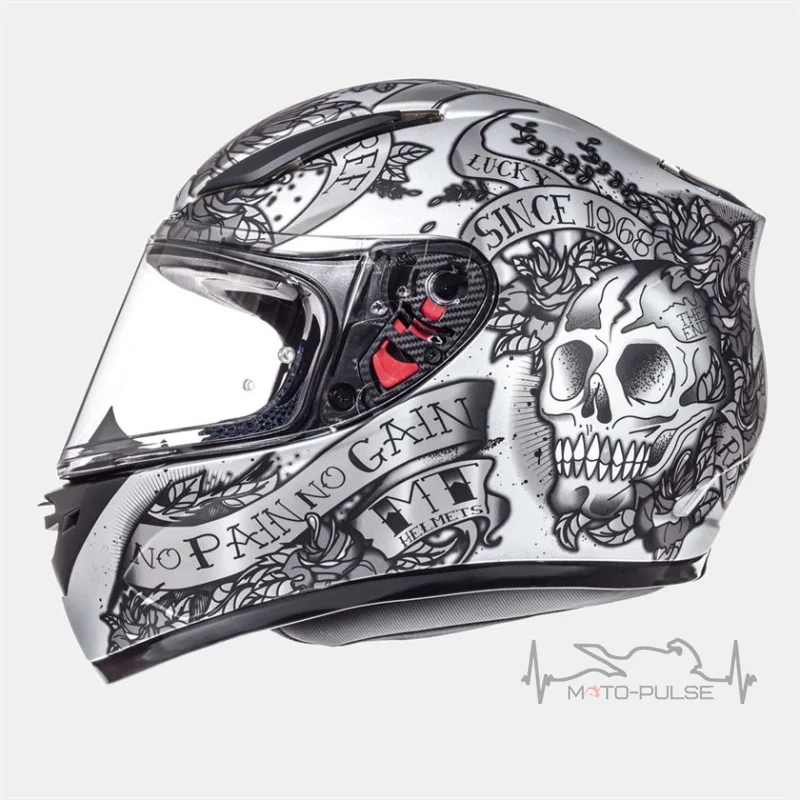  Мотошлем MT Revenge Scull&amp;Rose Gray Matt(  M )