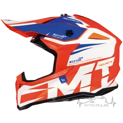 Мотошлем MT Falcon Weston Orange/White/Blue (XXL)