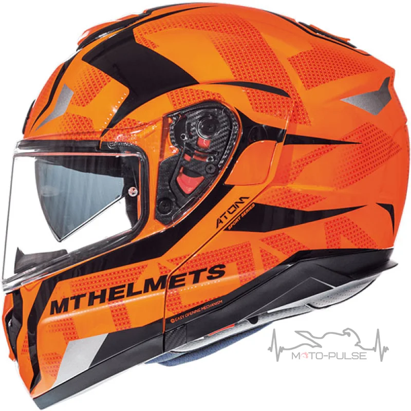 Мотошлем Flip-up MT Atom Divergence Orange/Black (XXL)