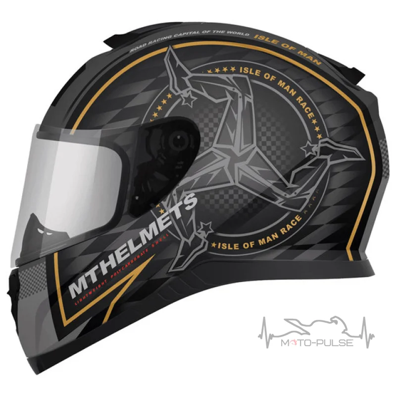 Мотошлем MT Thunder Isle of man Black/Silver (Размер: XS)