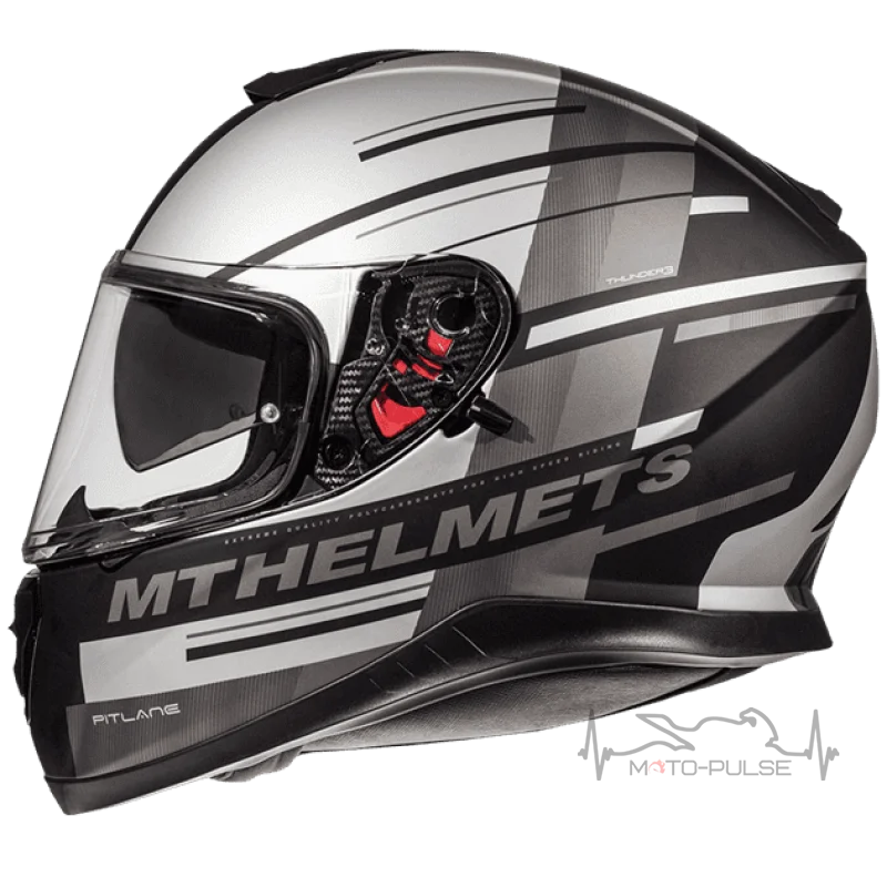 Мотошлем MT Thunder Pitlane Grey Mat (Размер: XS)