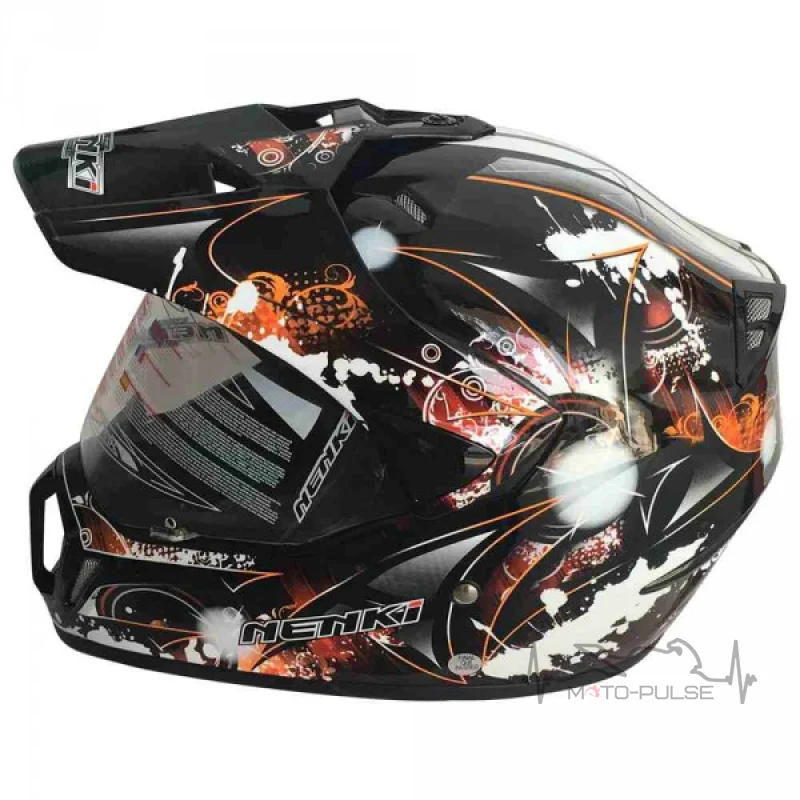 Мотошлем Dual-sport Nenki MX-310 BLACK ORANGE XL