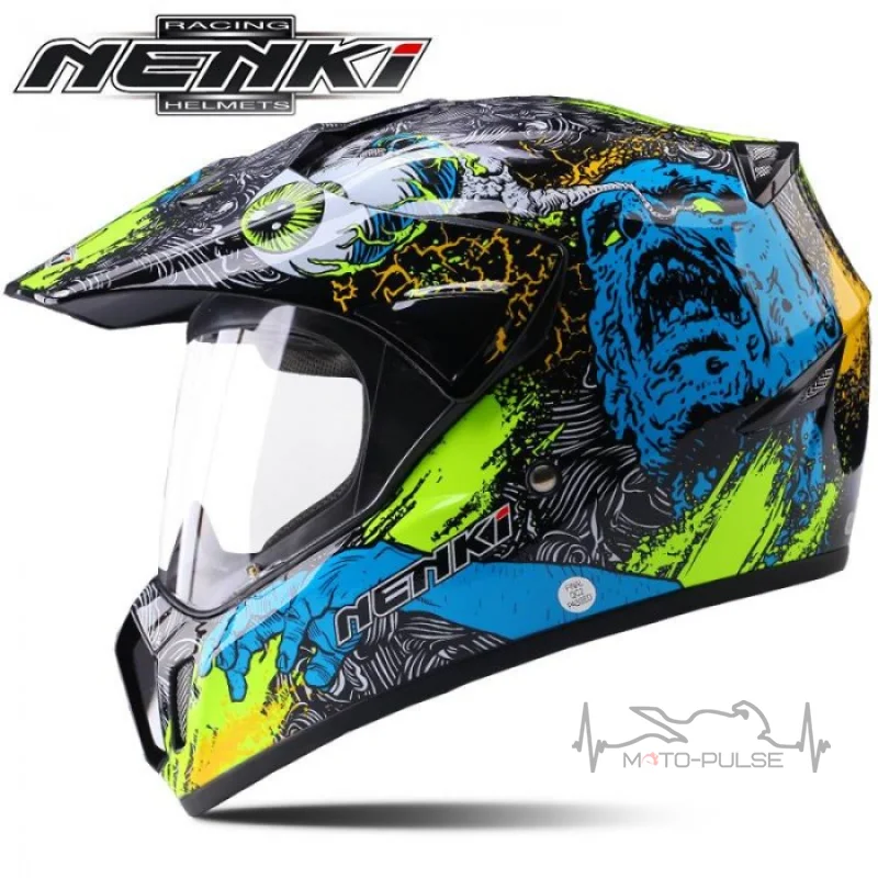 Мотошлем Dual-sport Nenki MX-310 BRIGHT BLACK YELLOW S