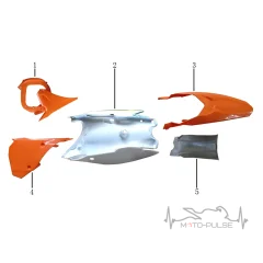 Крыло заднее (хвост) оранжевое -- Terra-Х 250