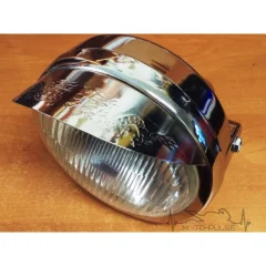 Фара круглая метал с козырьком