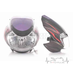  Обтекатель с фарой  BAJAJ DISCOVER 135 DTS-i (2010)  AT-8  черный