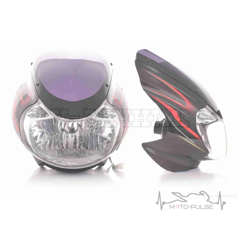  Обтекатель с фарой  BAJAJ DISCOVER 135 DTS-i (2010)  AT-8  черный