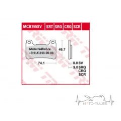 Колодки тормозные LUCAS MCB755SV