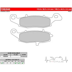 Колодки тормозные FERODO FDB2048P