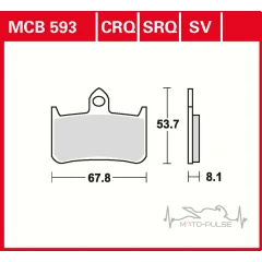Тормозные колодки LUCAS MCB593