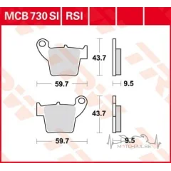 Колодки тормозные MCB730SI CRF (задние)