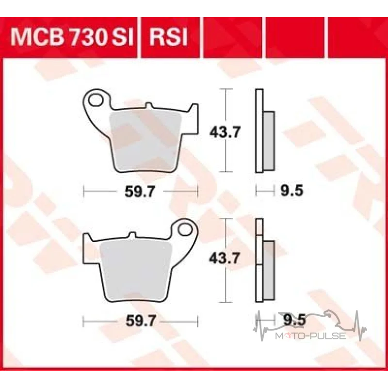 Колодки тормозные MCB730SI CRF (задние)