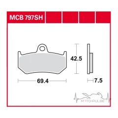 Колодки тормозные TRW MCB797SH