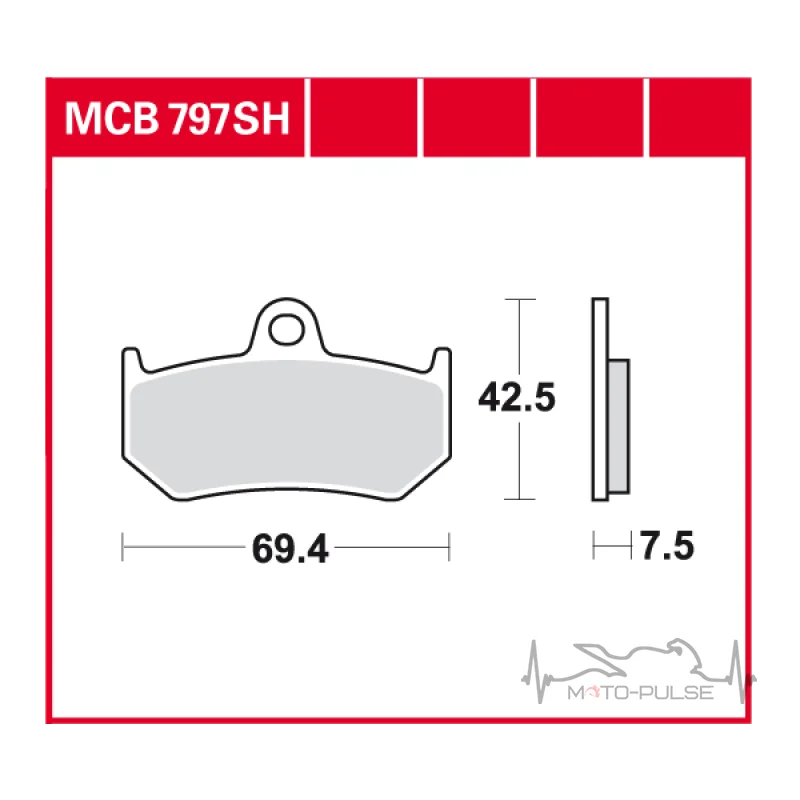 Колодки тормозные TRW MCB797SH