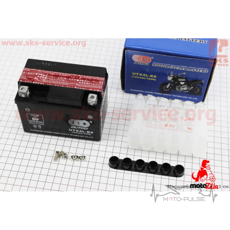 Аккумулятор 4А  UTX4L-BS (L113*W70*H85mm)  Outdoo