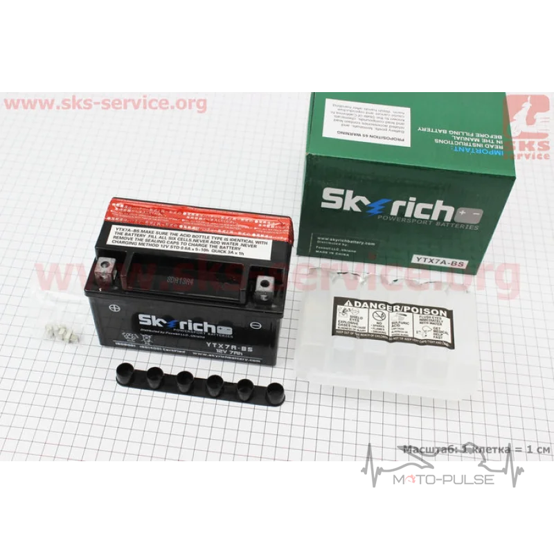 Аккумулятор 6А YT7B-BS (L150*W65*H95mm), 2020