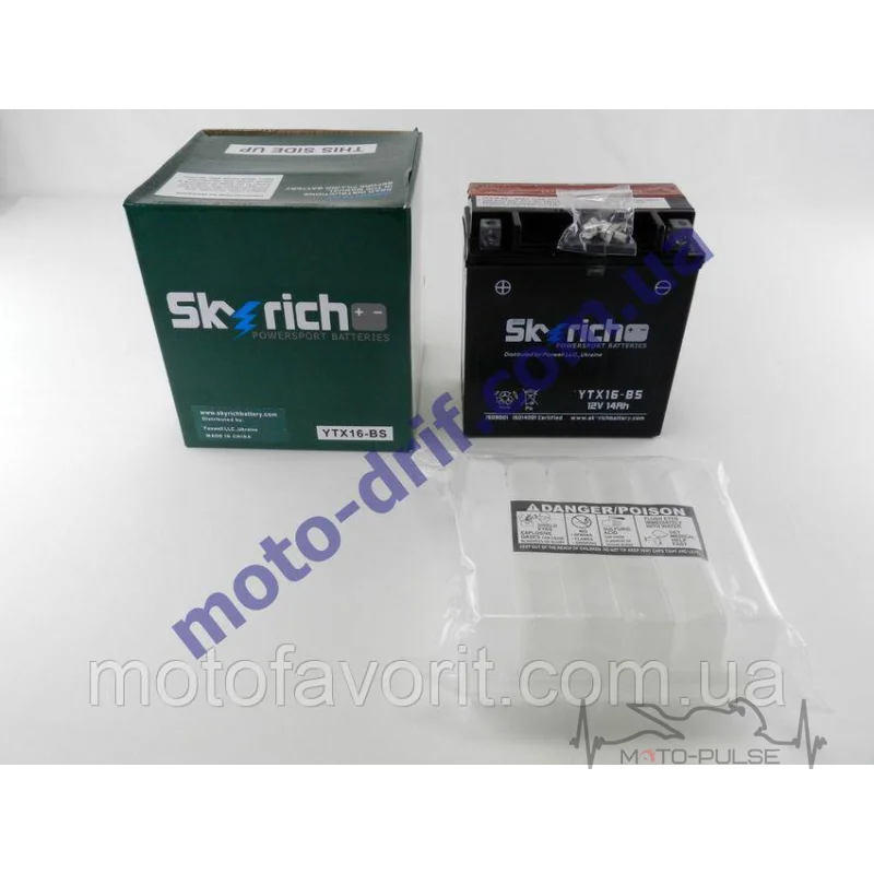 Аккумулятор 6А YTZ7-SBS  (113*70*105) Skyrich 2020