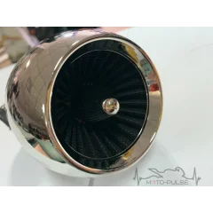 Фильтр  (нулевик)   O42mm, 90*, "турбина" (хром)