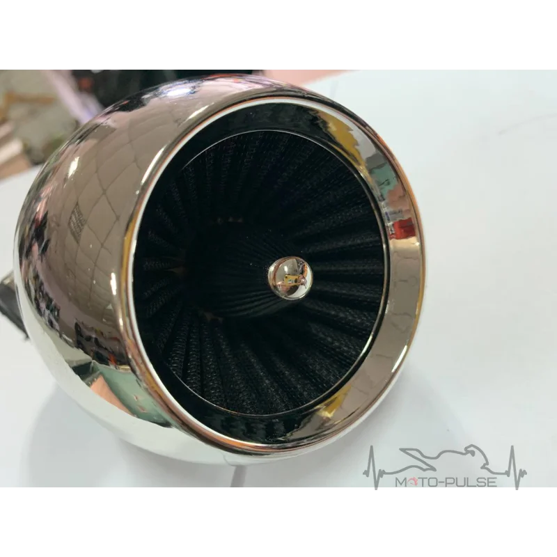 Фильтр  (нулевик)   O42mm, 90*, "турбина" (хром)
