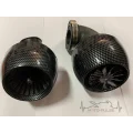 Фильтр (нулевик)   O35 / 48 mm, 90*, "турбина с пропеллером" (карбон)